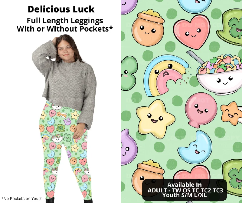 Women's Street Style Casual Wear Preorder! Closes 12/11. ETA Feb. Delicious Luck Full Length Leggings w/wo Pockets