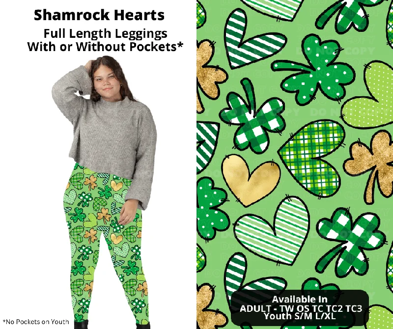 Casual Dresses for Women Preorder! Closes 12/11. ETA Feb. Shamrock Hearts Full Length Leggings w/wo Pockets