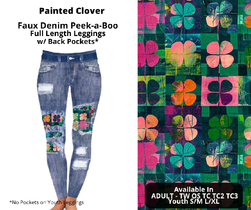 Women's Comfy Loungewear Outfit Preorder! Closes 12/9. ETA Feb. Painted Clover Faux Denim Peekaboo Full Length